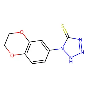 1-(2,3-dihydro-1,4-benzodioxin-6-yl)-1H-tetrazole-5-thiol structure