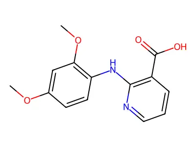 2-[(2,4-Dimethoxyphenyl)amino]nicotinic acid structure