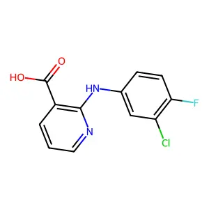 2-(3-Chloro-4-fluoroanilino)pyridine-3-carboxylic acid structure