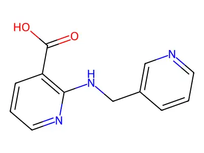 2-[(3-Pyridinylmethyl)amino]nicotinic acid structure