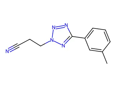 5-(3-Methylphenyl)-2H-tetrazole-2-propanenitrile structure