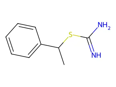 1-Phenylethyl carbamimidothioate structure