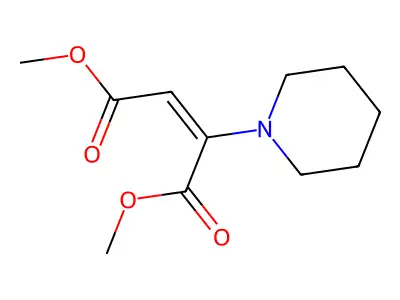 Dimethyl 2-piperidin-1-ylbut-2-enedioate structure