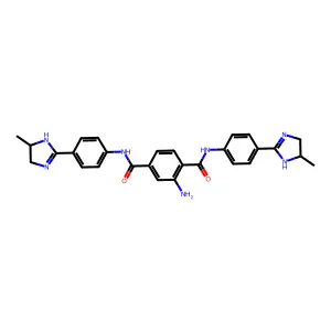 2-Amino-4',4''-bis(5-methyl-2-imidazolin-2-yl)terephthalanilide structure