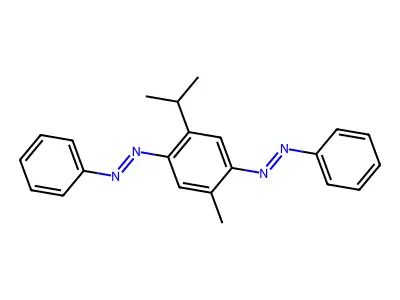 Diazene, 1-[2-methyl-5-(1-methylethyl)-4-(2-phenyldiazenyl)phenyl]-2-phenyl- structure