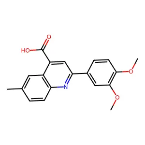 2-(3,4-Dimethoxyphenyl)-6-methylquinoline-4-carboxylic acid structure