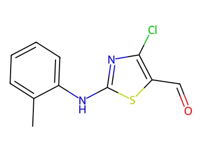 4-Chloro-2-[(2-methylphenyl)amino]-1,3-thiazole-5-carbaldehyde structure
