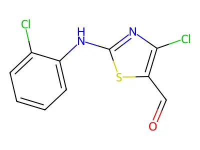 4-Chloro-2-[(2-chlorophenyl)amino]-1,3-thiazole-5-carbaldehyde structure