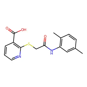 2-((2-((2,5-Dimethylphenyl)amino)-2-oxoethyl)thio)nicotinic acid structure