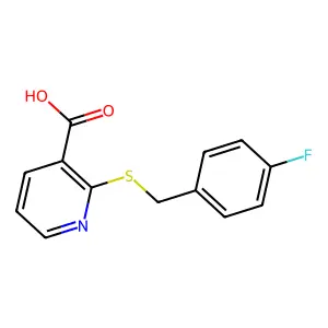 2-[(4-Fluorobenzyl)thio]nicotinic acid structure