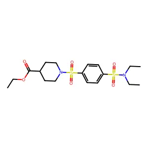 Ethyl 1-((4-(N,N-diethylsulfamoyl)phenyl)sulfonyl)piperidine-4-carboxylate structure