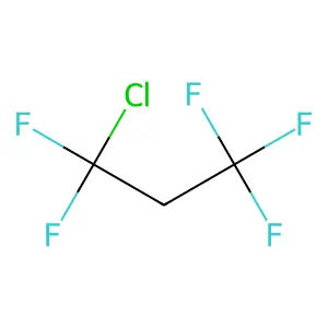 1-Chloro-1,1,3,3,3-pentafluoropropane structure