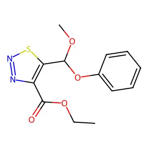 Ethyl 5-[methoxy(phenoxy)methyl]-1,2,3-thiadiazole-4-carboxylate structure