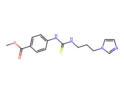 Methyl 4-[[[[3-(1H-imidazol-1-yl)propyl]amino]thioxomethyl]amino]benzoate structure