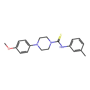 4-(4-methoxyphenyl)-N-(3-methylphenyl)piperazine-1-carbothioamide structure