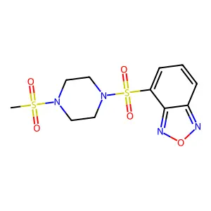 4-{[4-(Methylsulfonyl)piperazin-1-yl]sulfonyl}-2,1,3-benzoxadiazole structure