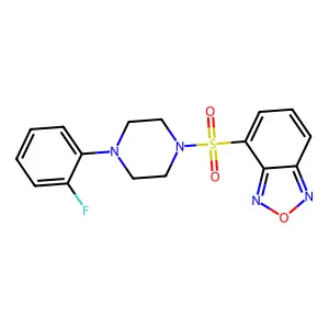 4-[4-(2-Fluorophenyl)piperazin-1-yl]sulfonyl-2,1,3-benzoxadiazole structure