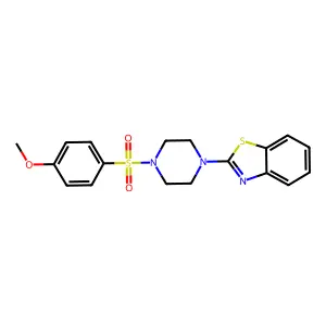2-{4-[(4-Methoxyphenyl)sulfonyl]piperazino}-1,3-benzothiazole structure