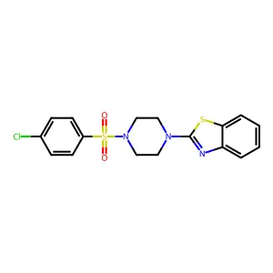 2-{4-[(4-Chlorophenyl)sulfonyl]piperazino}-1,3-benzothiazole structure