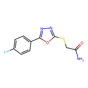 2-[[5-(4-Fluorophenyl)-1,3,4-oxadiazol-2-yl]sulfanyl]acetamide structure