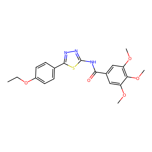 N-[5-(4-ethoxyphenyl)-1,3,4-thiadiazol-2-yl]-3,4,5-trimethoxybenzamide structure
