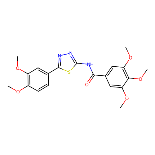 N-(5-(3,4-dimethoxyphenyl)-1,3,4-thiadiazol-2-yl)-3,4,5-trimethoxybenzamide structure