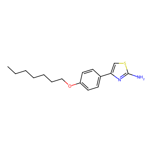4-(4-Heptyloxyphenyl)-1,3-thiazole-2-ylamine structure