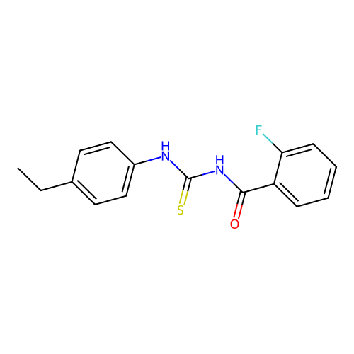 N-[(4-ethylphenyl)carbamothioyl]-2-fluorobenzamide structure