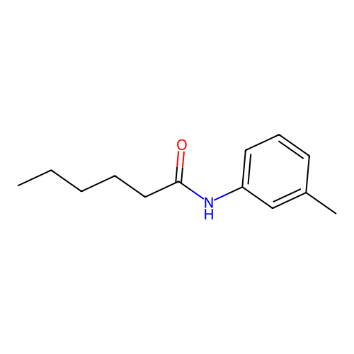 N-(3-methylphenyl)hexanamide structure