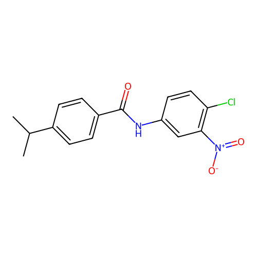 N-(4-chloro-3-nitrophenyl)-4-(propan-2-yl)benzamide structure