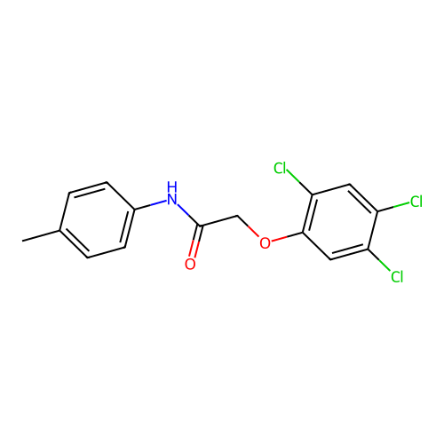 N-(4-methylphenyl)-2-(2,4,5-trichlorophenoxy)acetamide structure