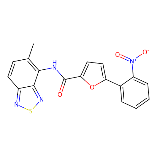 N-(5-methyl-2,1,3-benzothiadiazol-4-yl)-5-(2-nitrophenyl)furan-2-carboxamide structure
