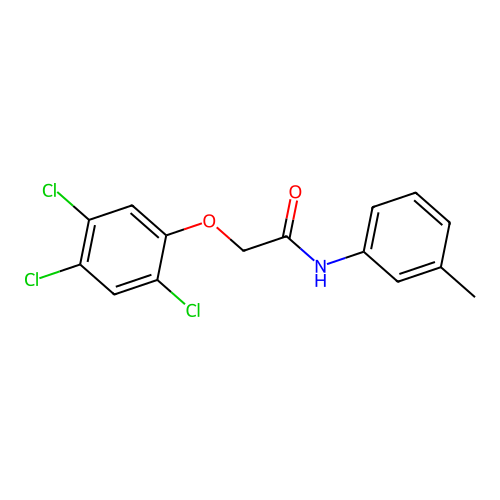 N-(3-methylphenyl)-2-(2,4,5-trichlorophenoxy)acetamide structure