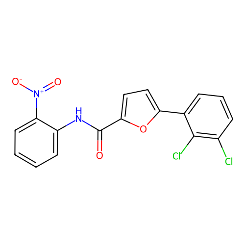 5-(2,3-dichlorophenyl)-N-(2-nitrophenyl)furan-2-carboxamide structure