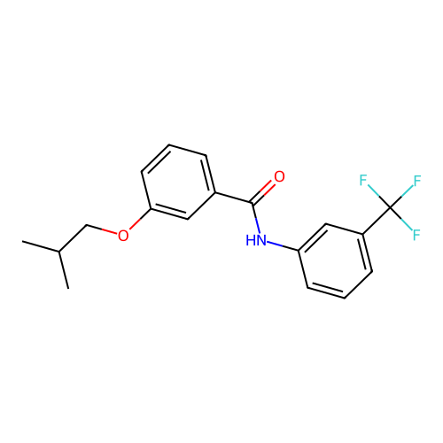 3-isobutoxy-N-[3-(trifluoromethyl)phenyl]benzamide structure