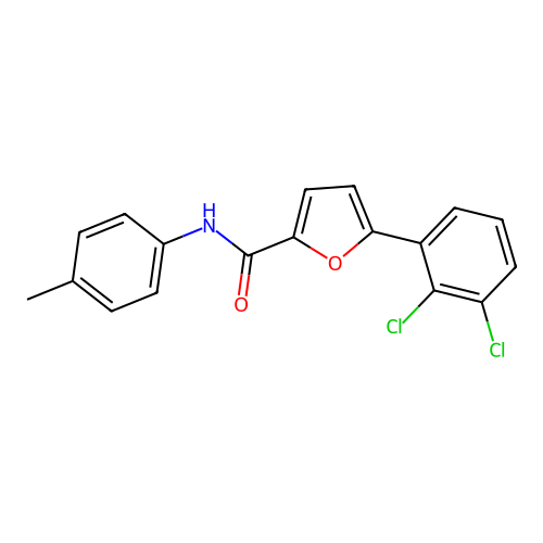 5-(2,3-dichlorophenyl)-N-(4-methylphenyl)furan-2-carboxamide structure