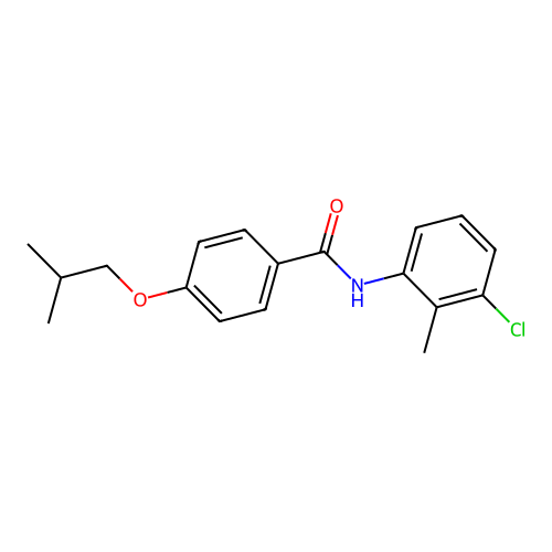 N-(3-chloro-2-methylphenyl)-4-(2-methylpropoxy)benzamide structure