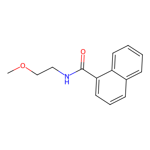 N-(2-methoxyethyl)naphthalene-1-carboxamide structure