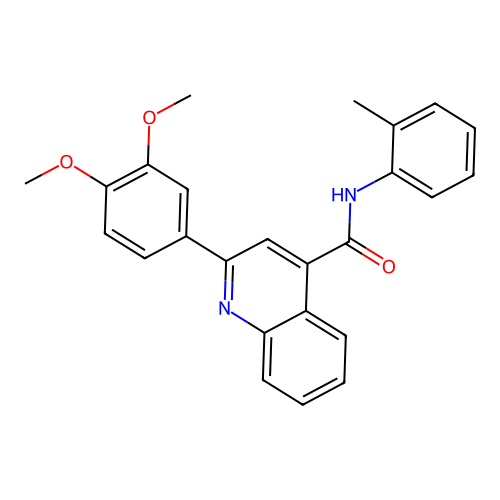 2-(3,4-dimethoxyphenyl)-N-(2-methylphenyl)quinoline-4-carboxamide structure