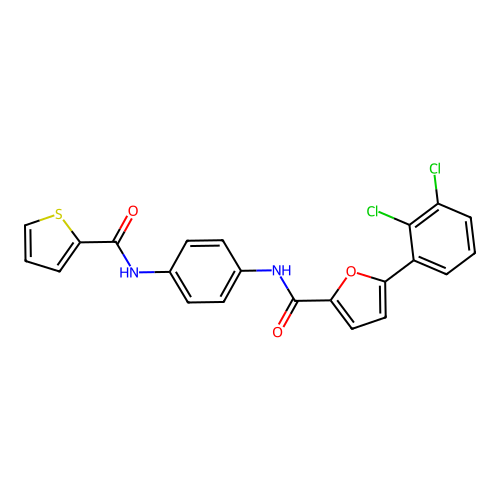 5-(2,3-dichlorophenyl)-N-[4-(thiophene-2-carbonylamino)phenyl]furan-2-carboxamide structure