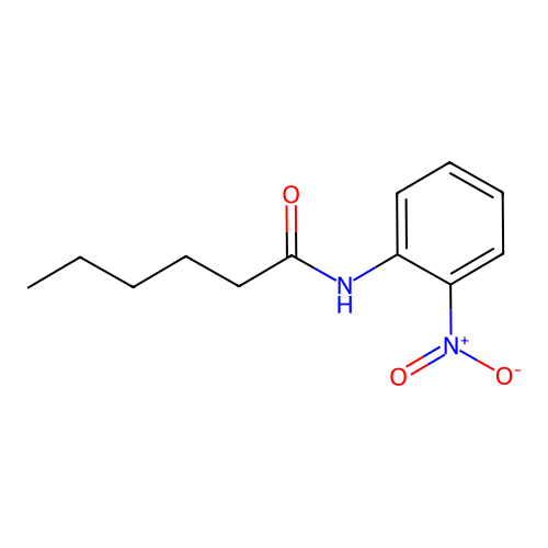 N-{2-nitrophenyl}hexanamide structure