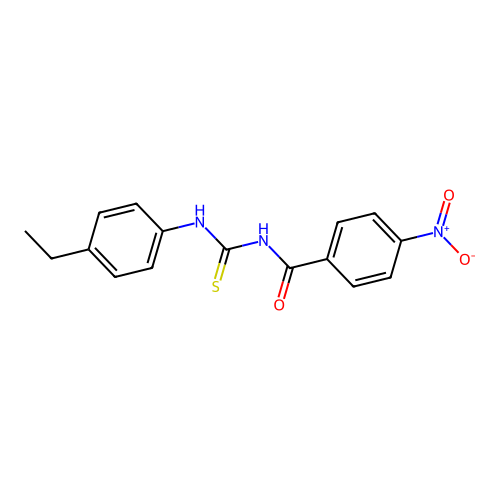 N-[(4-ethylphenyl)carbamothioyl]-4-nitrobenzamide structure