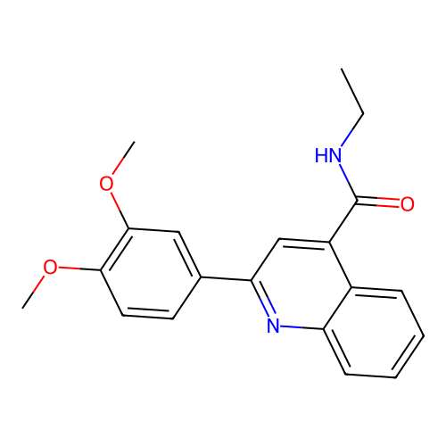 2-(3,4-dimethoxyphenyl)-N-ethylquinoline-4-carboxamide structure