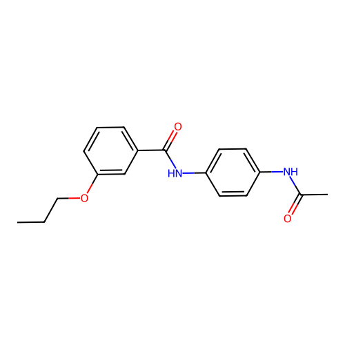 N-[4-(acetylamino)phenyl]-3-propoxybenzamide structure