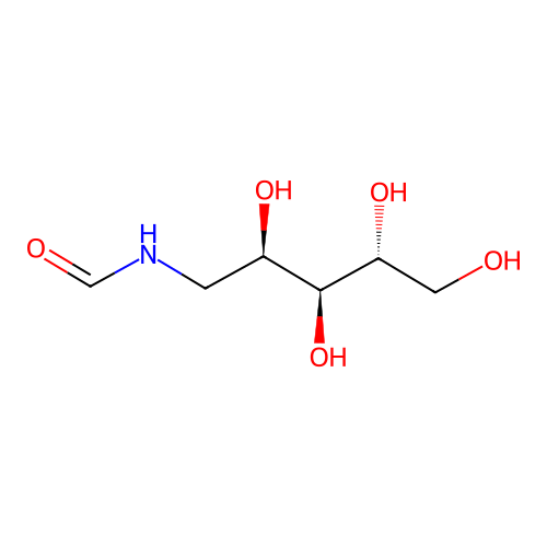 n-Formyl-1-amino-1-deoxy-d-arabinitol structure
