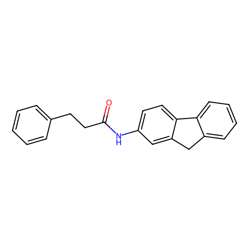 N-(9H-fluoren-2-yl)-3-phenylpropanamide structure