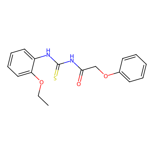 N-[(2-ethoxyphenyl)carbamothioyl]-2-phenoxyacetamide structure