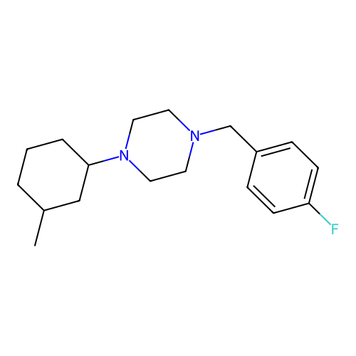 1-(4-Fluorobenzyl)-4-(3-methylcyclohexyl)piperazine structure