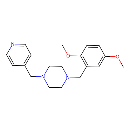 1-(2,5-Dimethoxybenzyl)-4-(pyridin-4-ylmethyl)piperazine structure