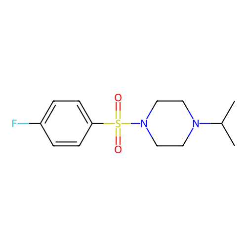 1-[(4-Fluorophenyl)sulfonyl]-4-(propan-2-yl)piperazine structure